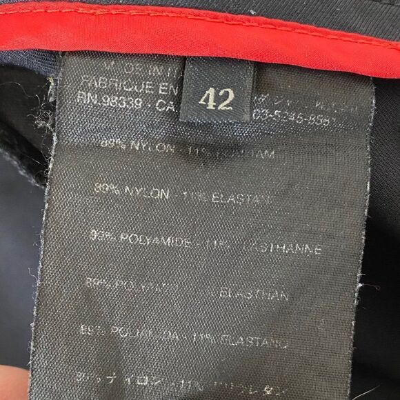 Prada Black Nylon Blend Front Seam Side Zip Dress Pants - Picture 13 of 13